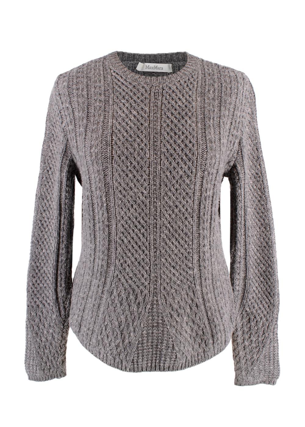 Max Mara Grey Wool Blend Jumper