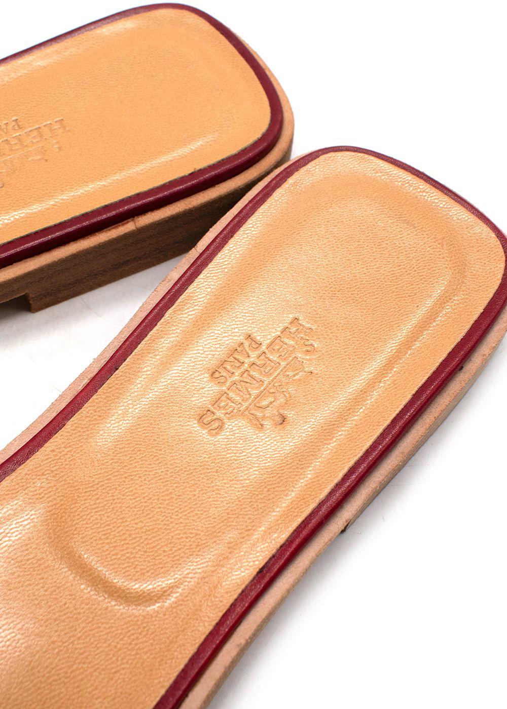 Hermes Veau Tamponne Oran Sandals