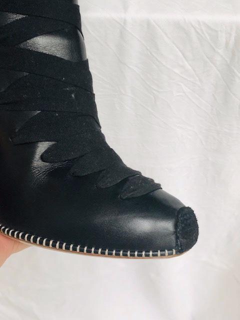 Altuzarra Black Lace-up Leather Ankle Boots