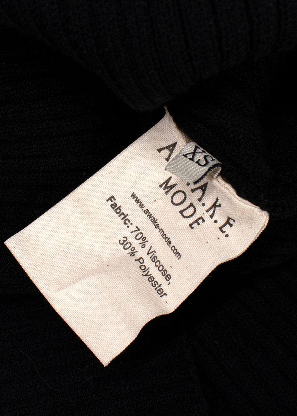 Awake Mode Black Ribbed Backless Top