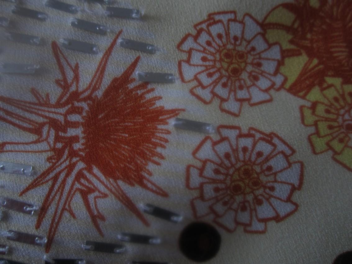Carven Robot Flower Crepe Skirt
