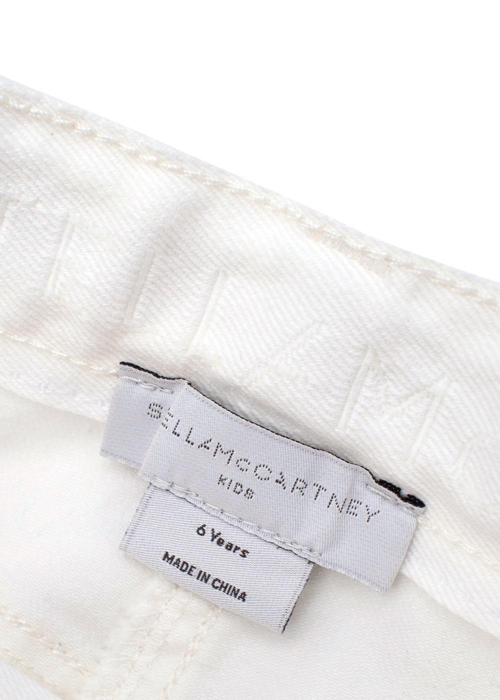 White Skinny Fringed Hem Jeans