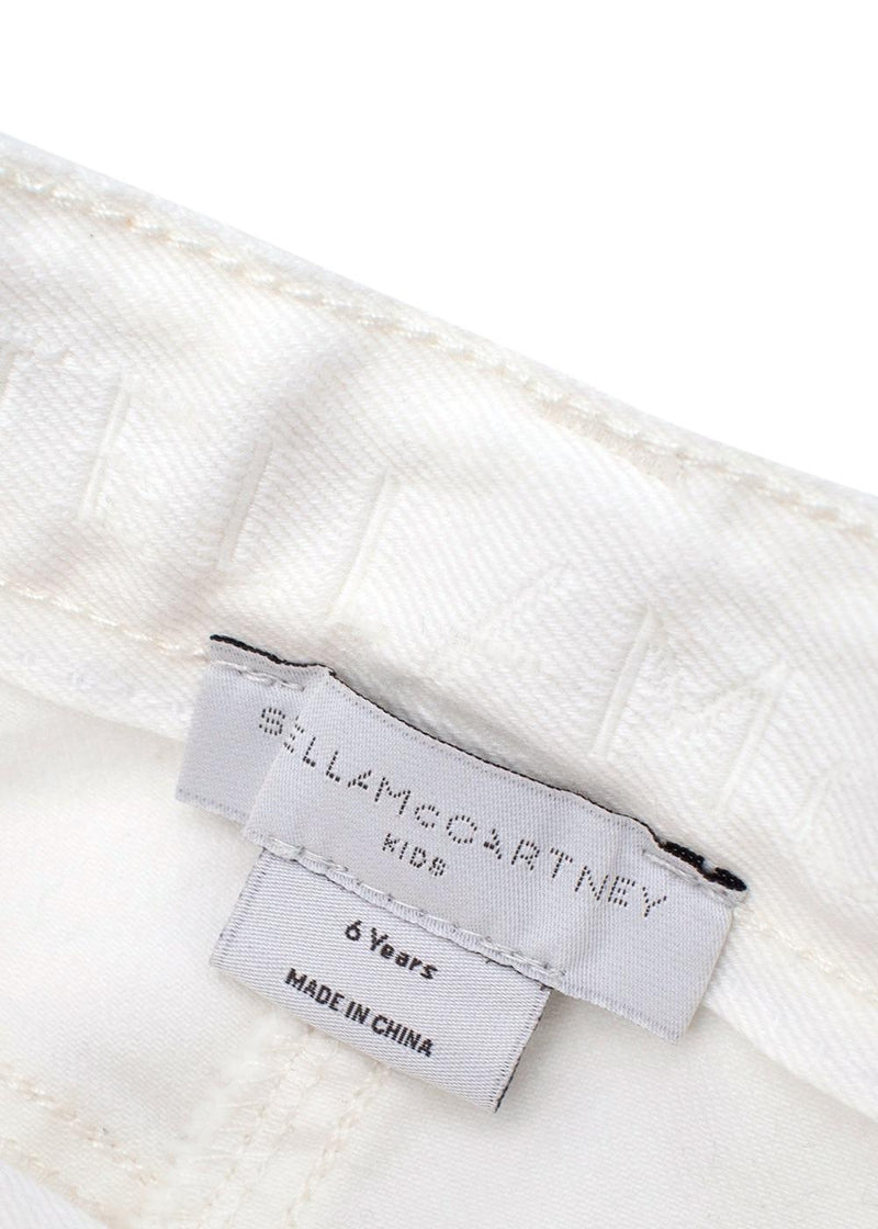 White Skinny Fringed Hem Jeans
