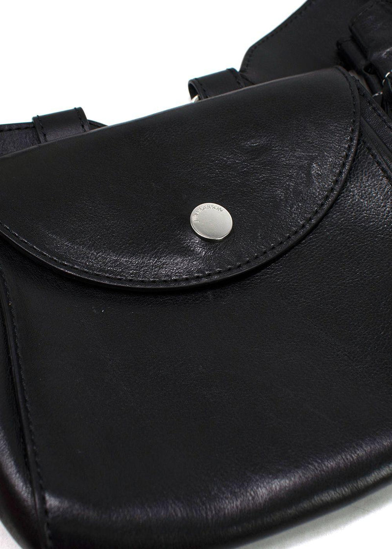 JW Anderson Black Leather Multi Pocket Cross Body Bag