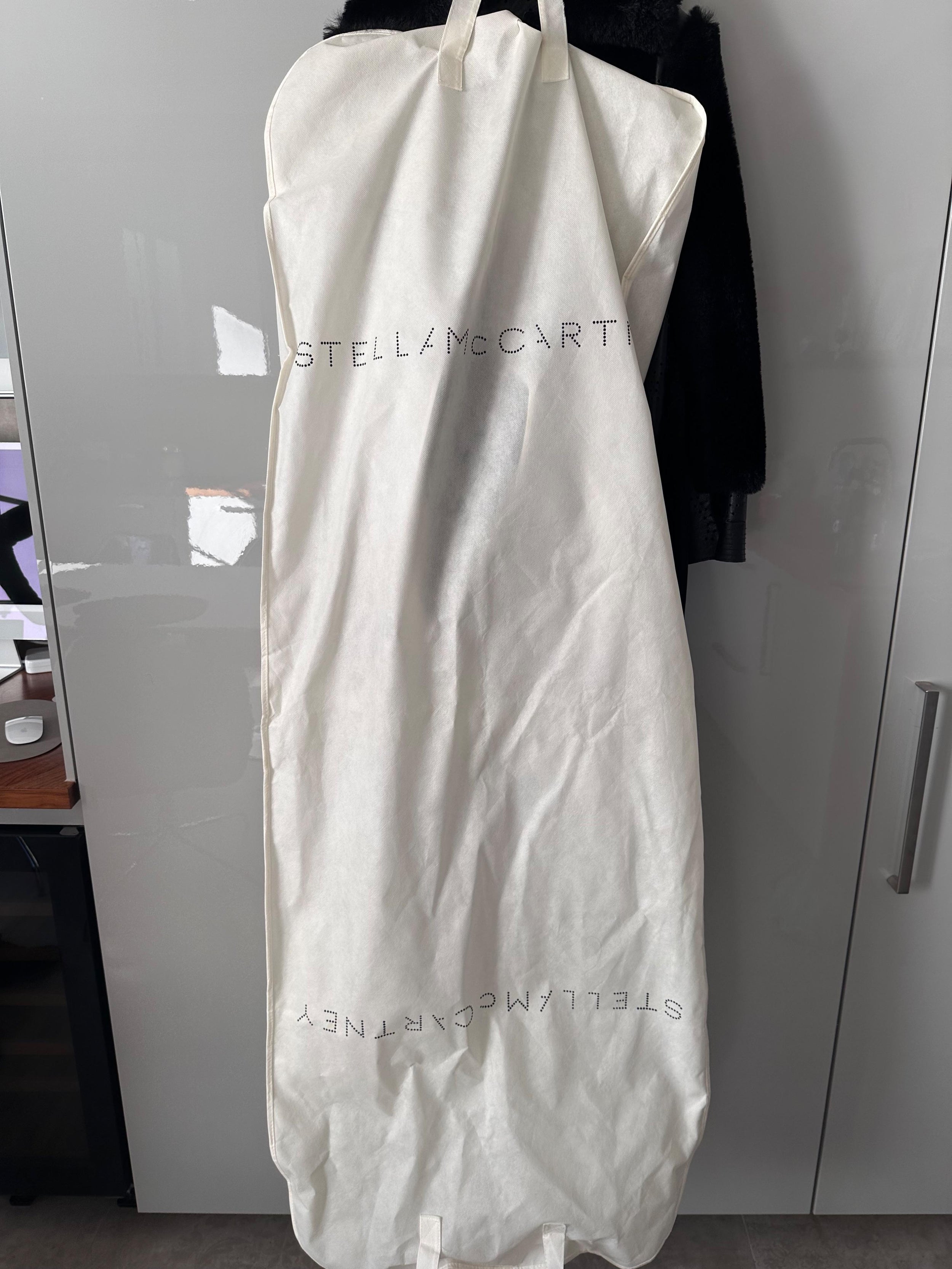 Stella McCartney Faux fur and Vegan Leather Longline Coat