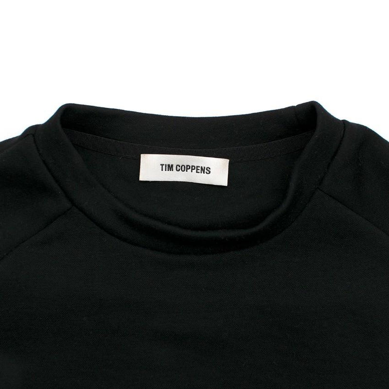 Tim Coppens Black Swallow Print High-Low Jumper