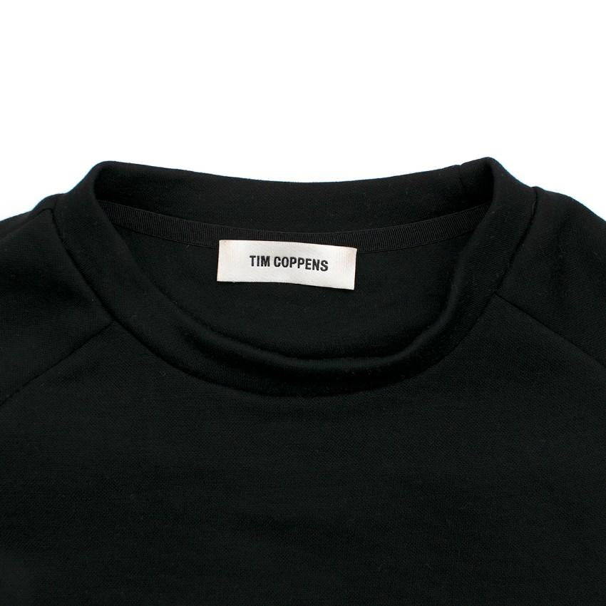 Tim Coppens Black Swallow Print High-Low Jumper