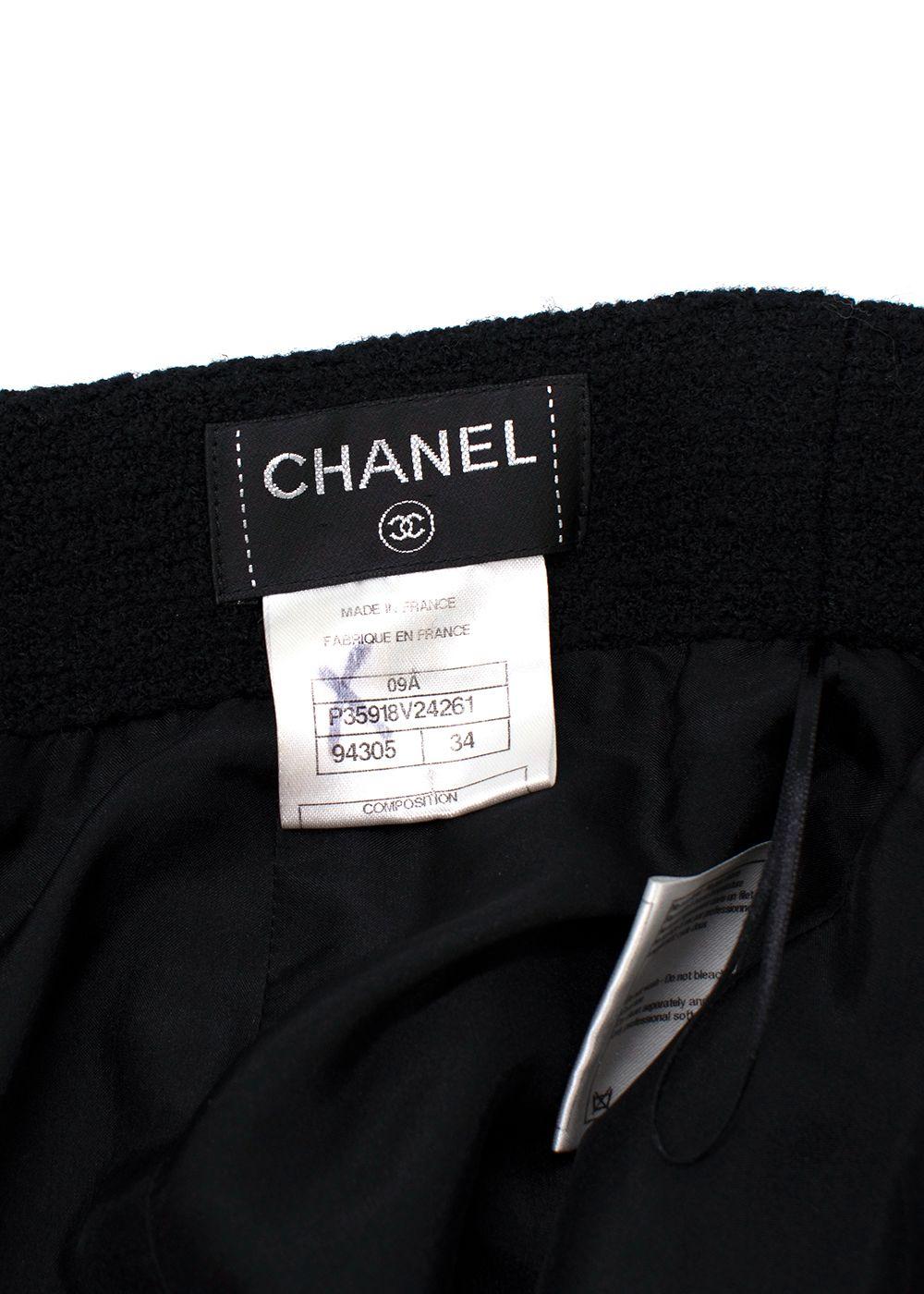 Black Tweed Pencil Skirt