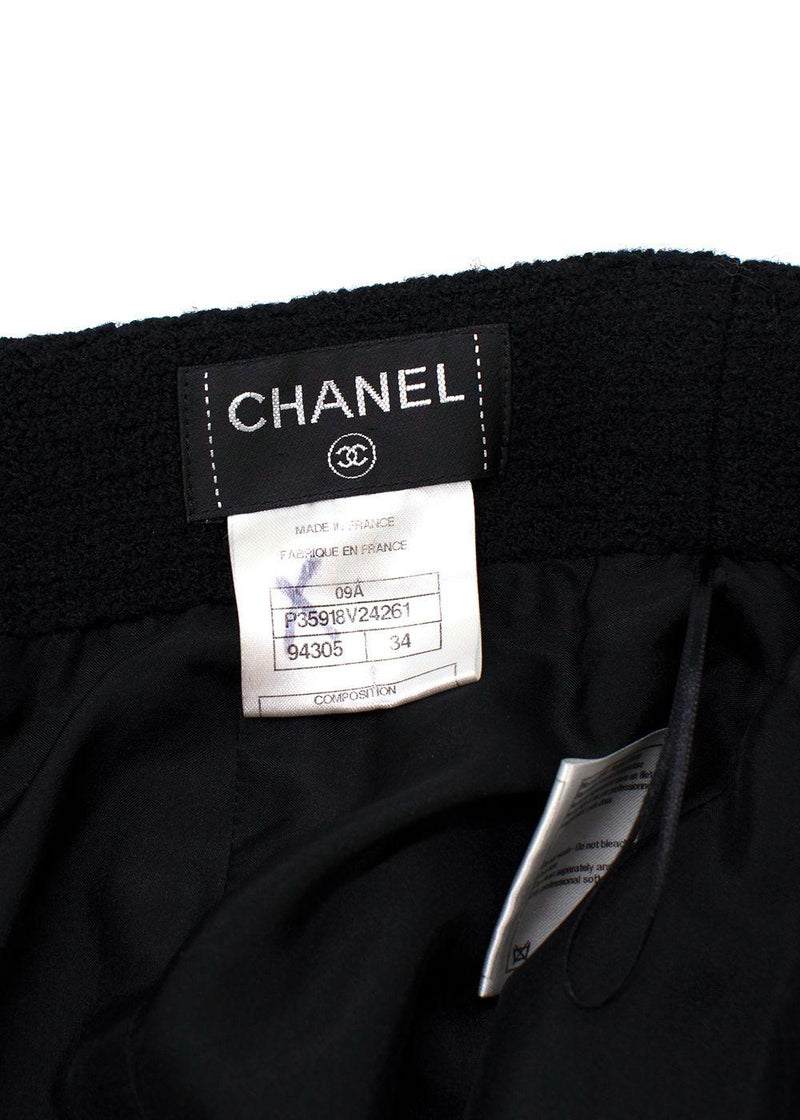 Black Tweed Pencil Skirt