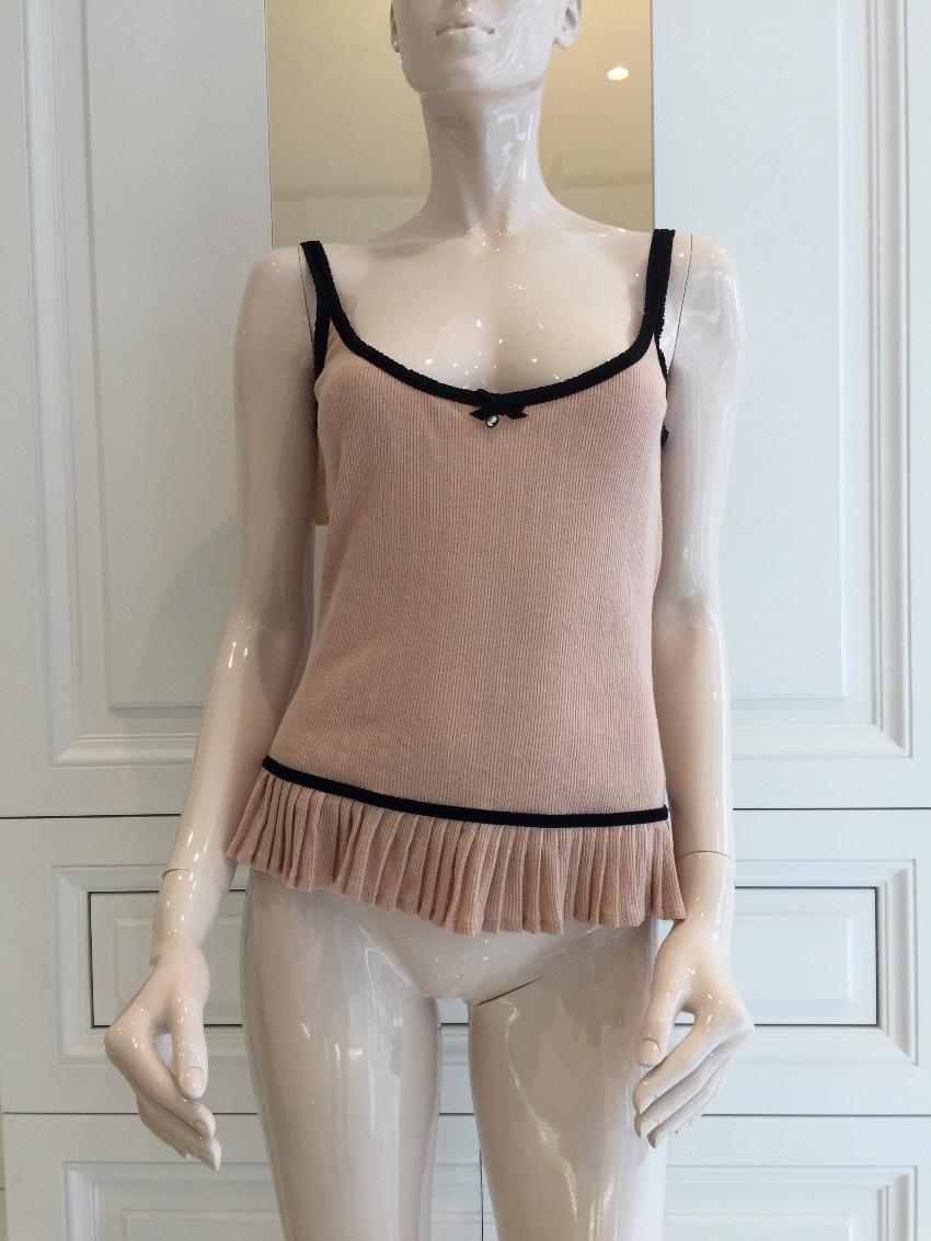 Blumarine Pleated Soft Peach Camisole