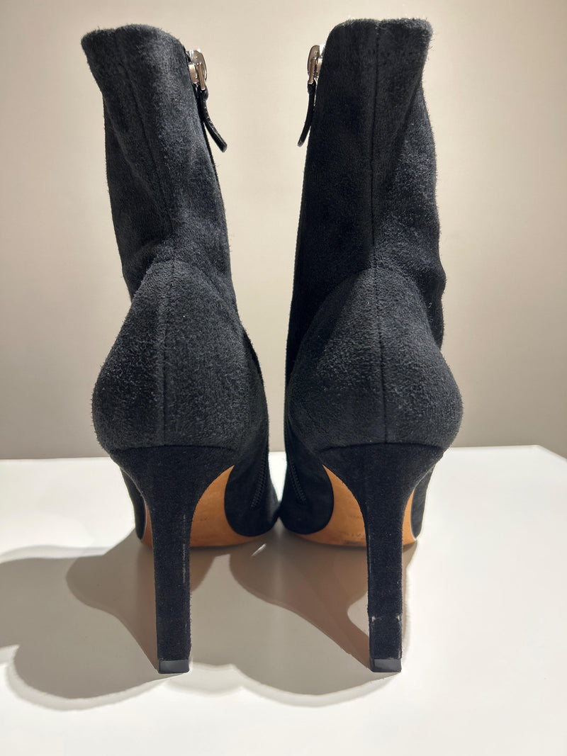 Givenchy Black Suede Ankle Boots