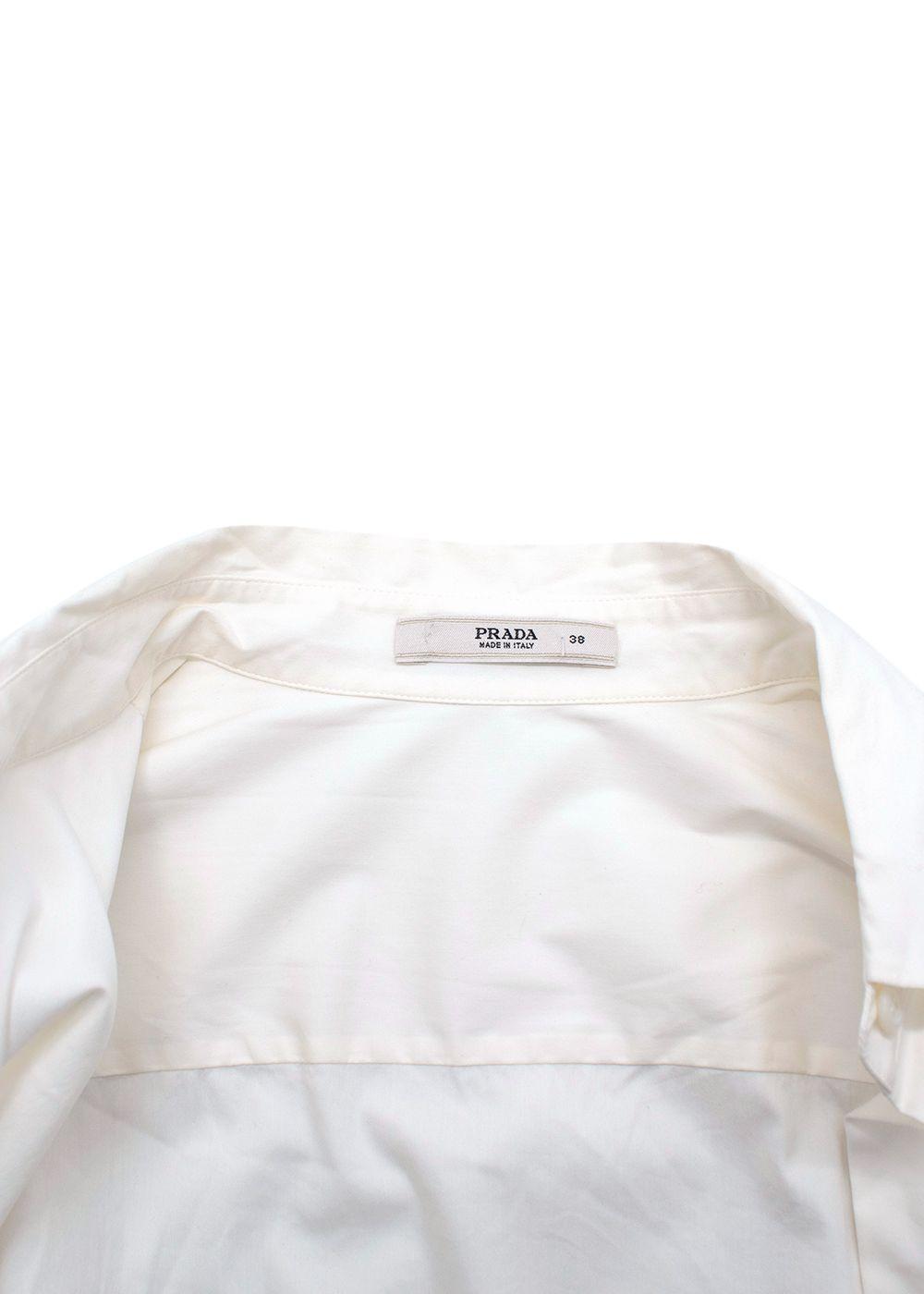 Prada Cream Short Sleeve Blouse