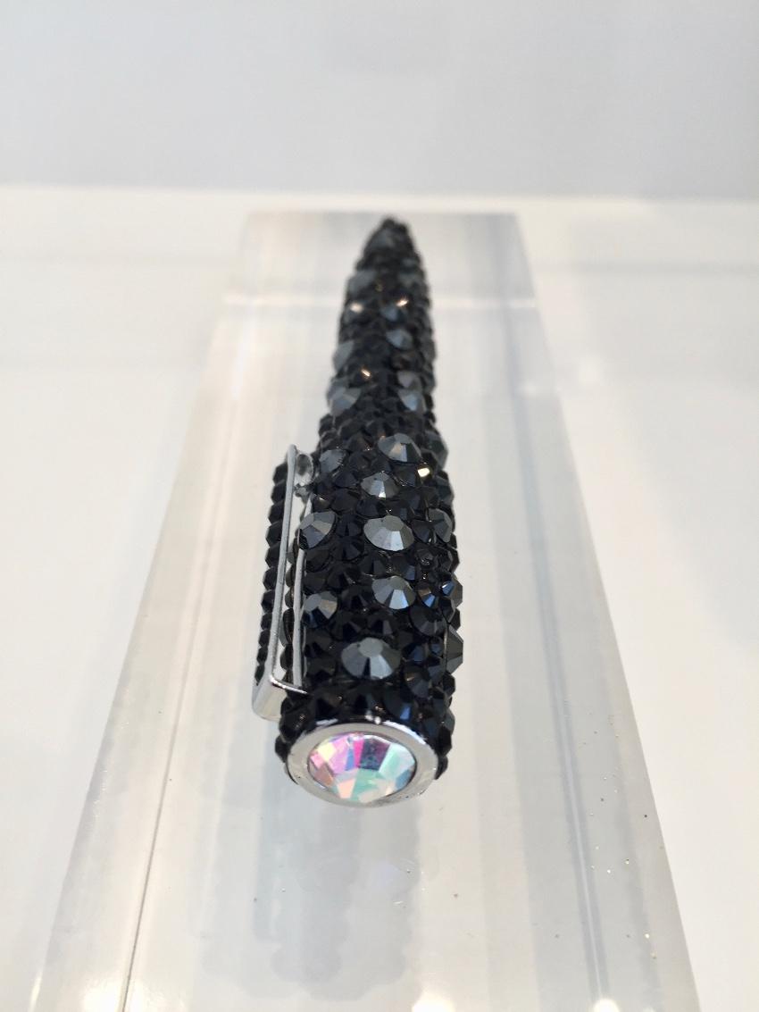 Ambrosia Paris Black Swarovski Crystal Ball Point Pen