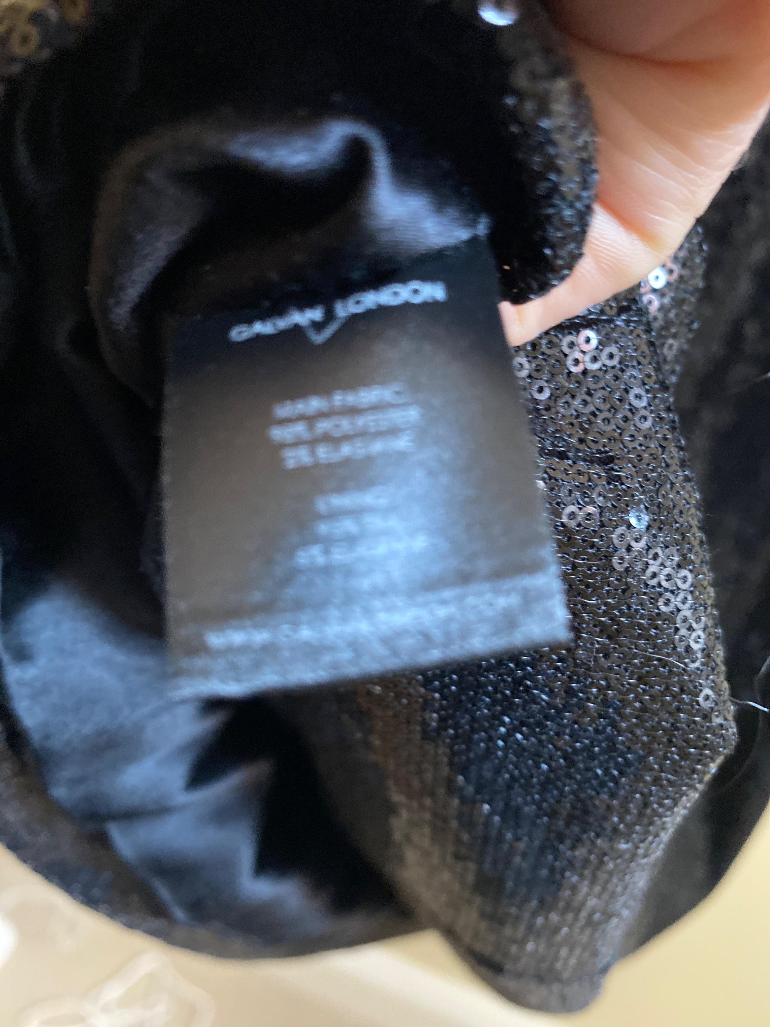 Galvan Blue Sequin Mini Dress