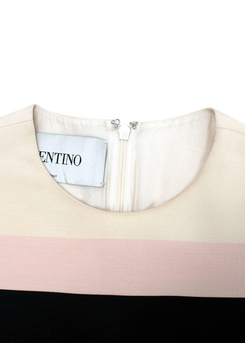 Valentino Striped Wool and Silk Blend Mini Dress