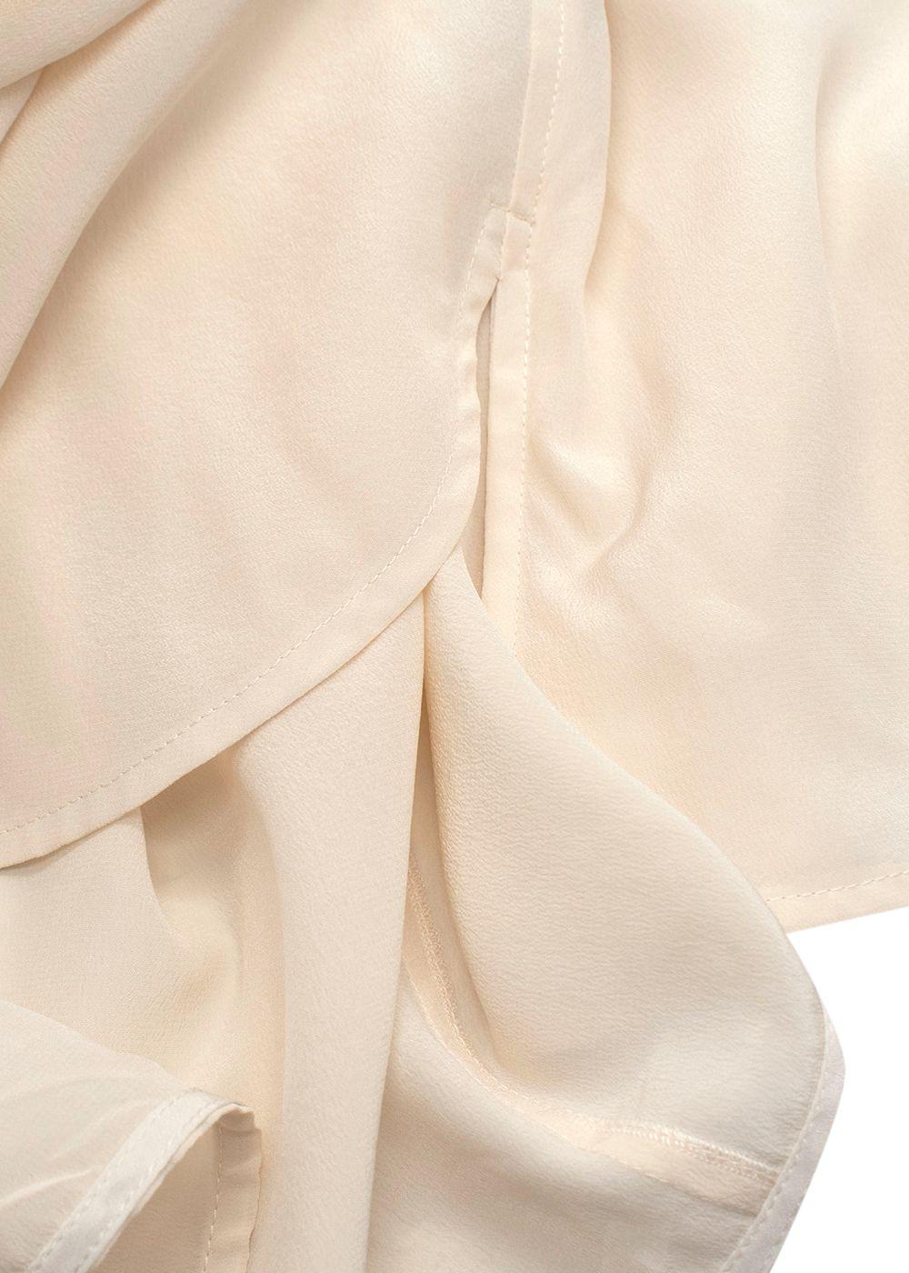 Victoria Beckham Ottoman-Paneled Silk Crepe De Chine Shirt