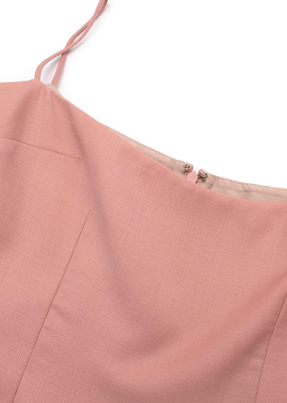 Emilia Wickstead Dusty Pink Esha Midi Dress