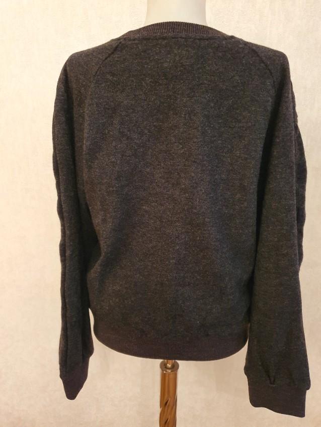 Wooyoungmi Grey Double Layer Wool Blend Check Jumper