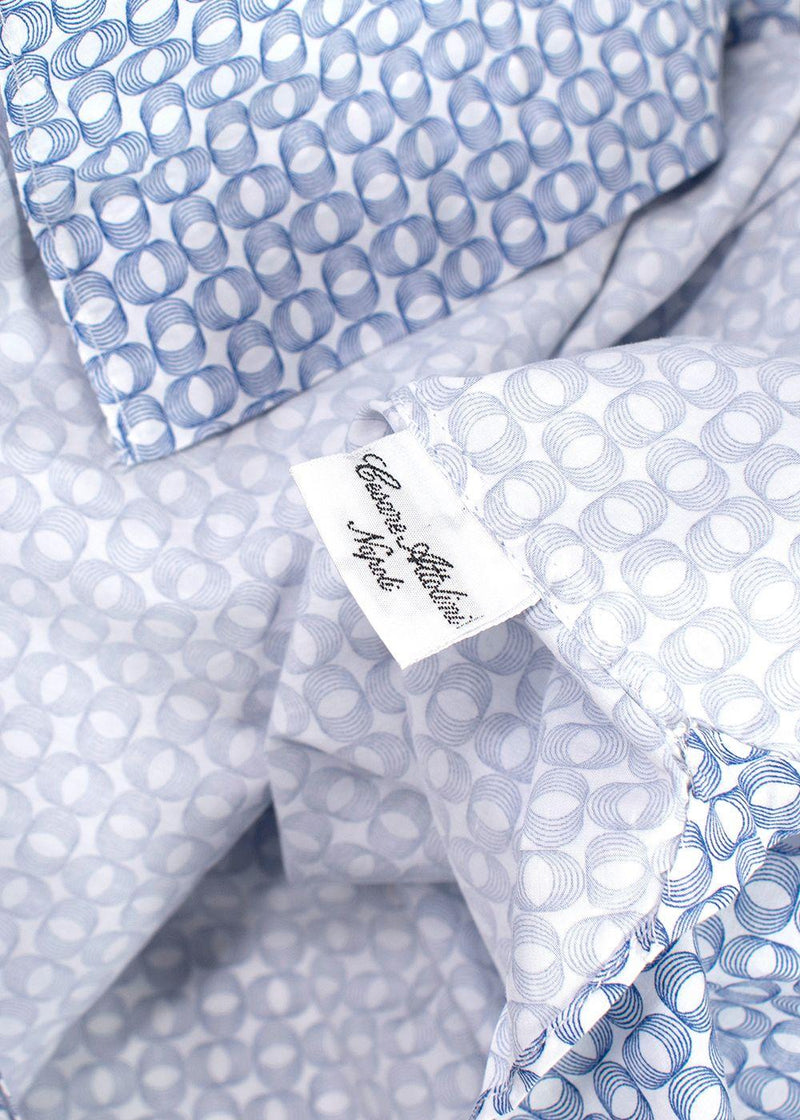 Cesare Attolini Napoli Blue Patterned Shirt