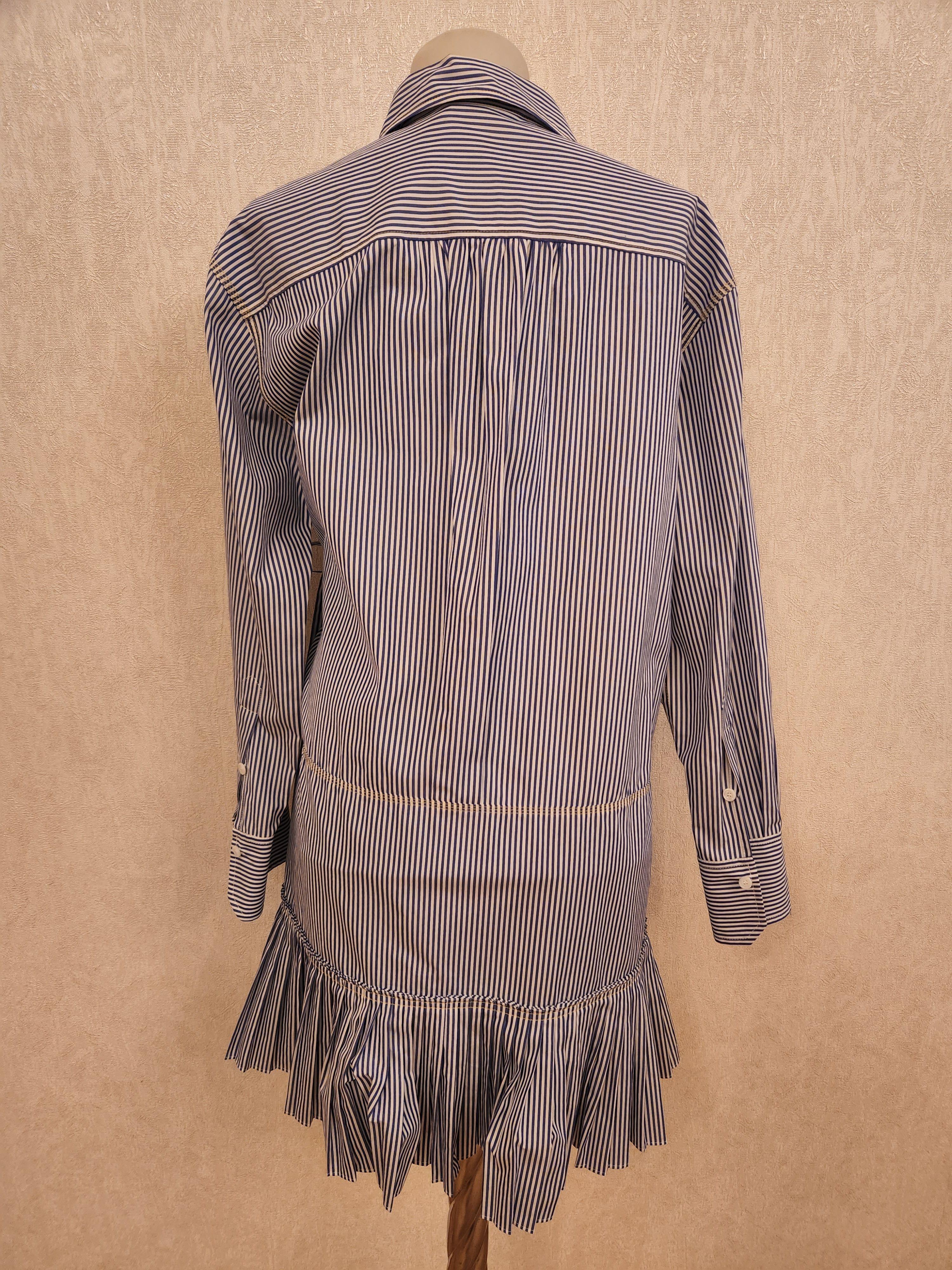 Cotton Striped Shirt Dress