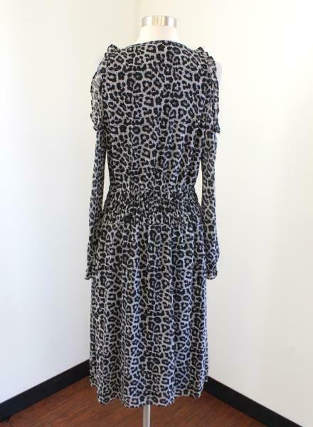 Michael Michael Kors Cold-shoulder printed chiffon midi dress