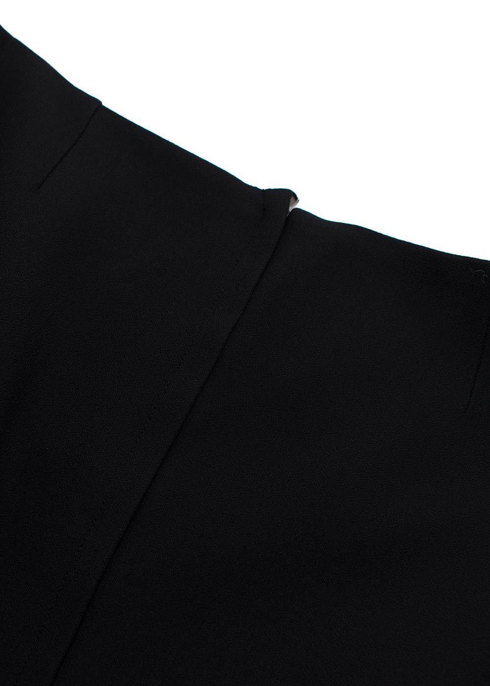 Dolce & Gabbana Black Cropped Sleeve Midi Dress