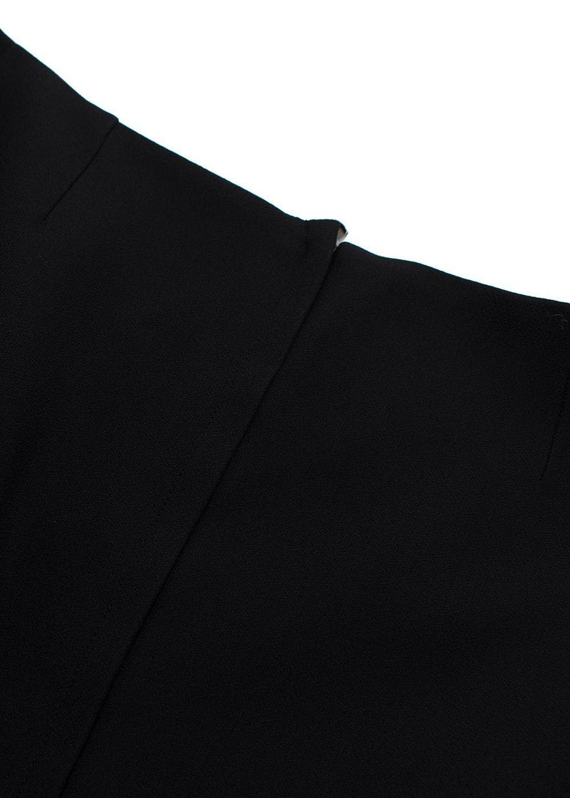 Dolce & Gabbana Black Cropped Sleeve Midi Dress