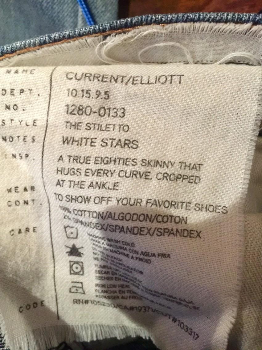 Current/Elliott Star Print Skinny jeans