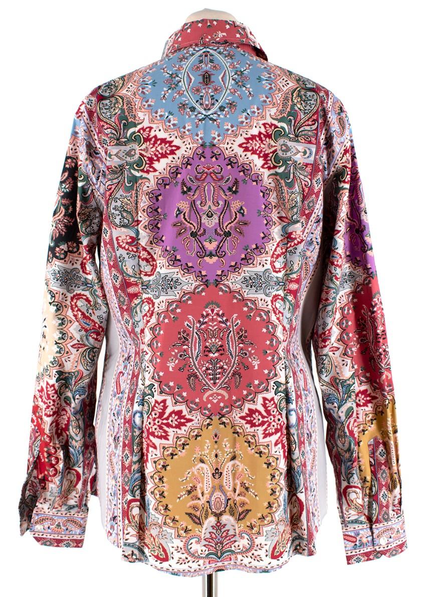 Etro Paisley Print Cotton Slim Fit Shirt