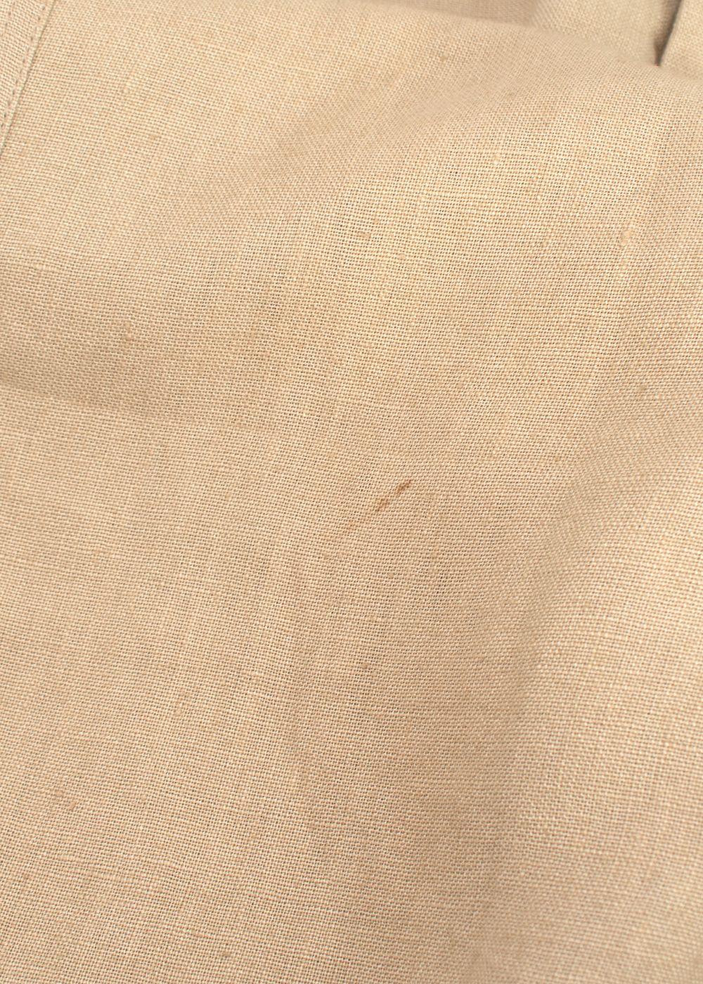 Loewe Beige Straight Leg Linen Trousers