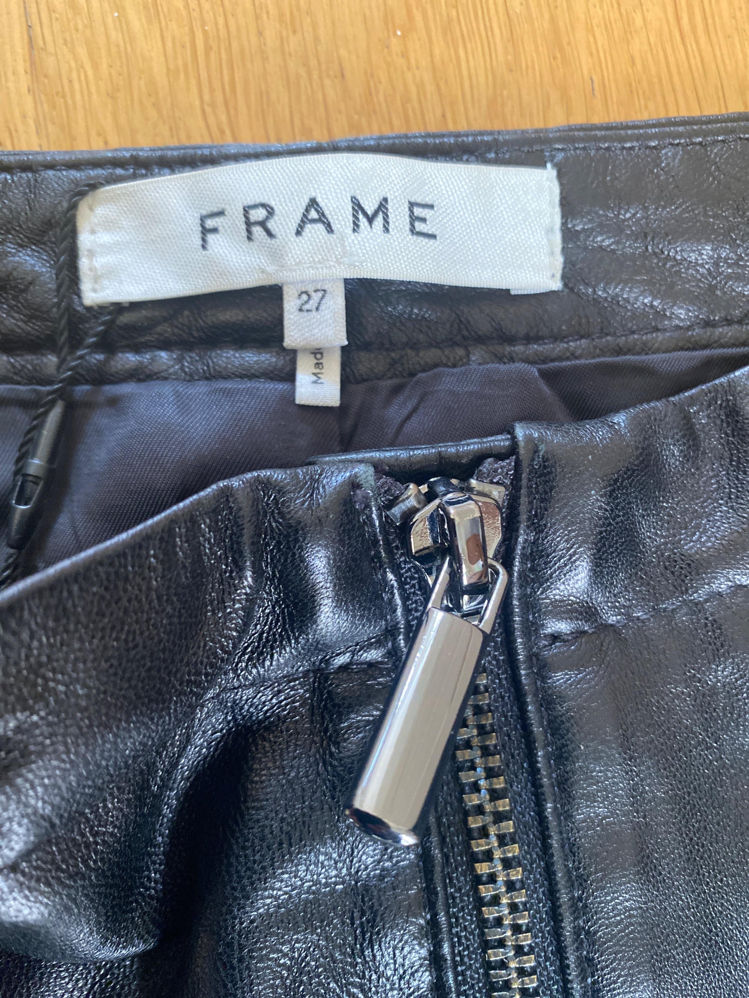 Cropped Leather Trousers