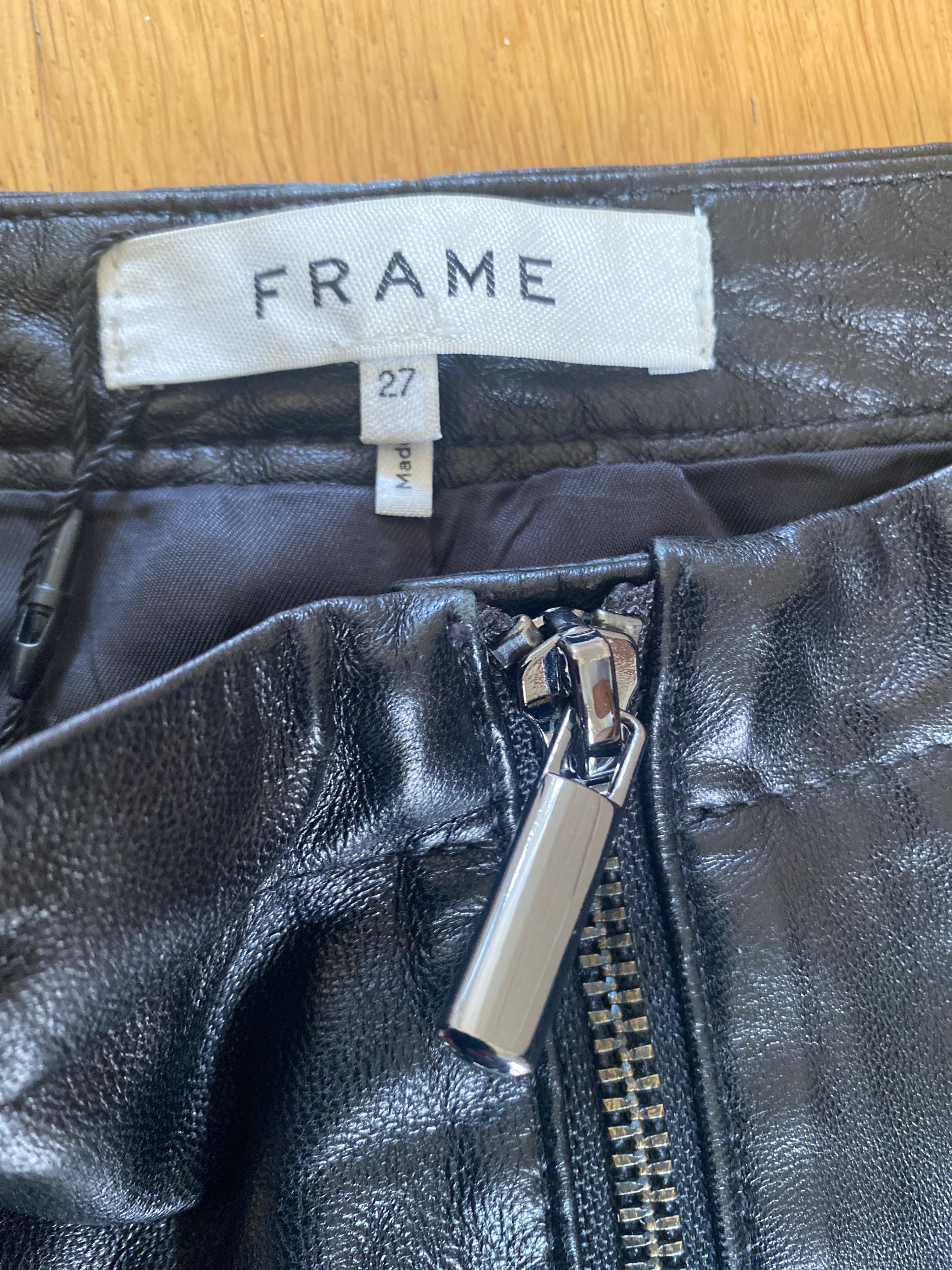Cropped Leather Trousers