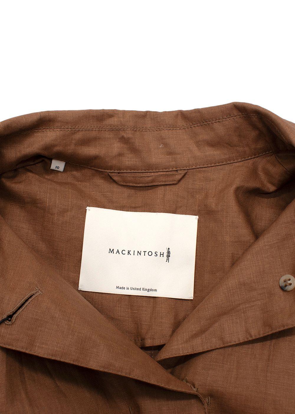 Mackintosh Long Lightweight Brown Trench Coat
