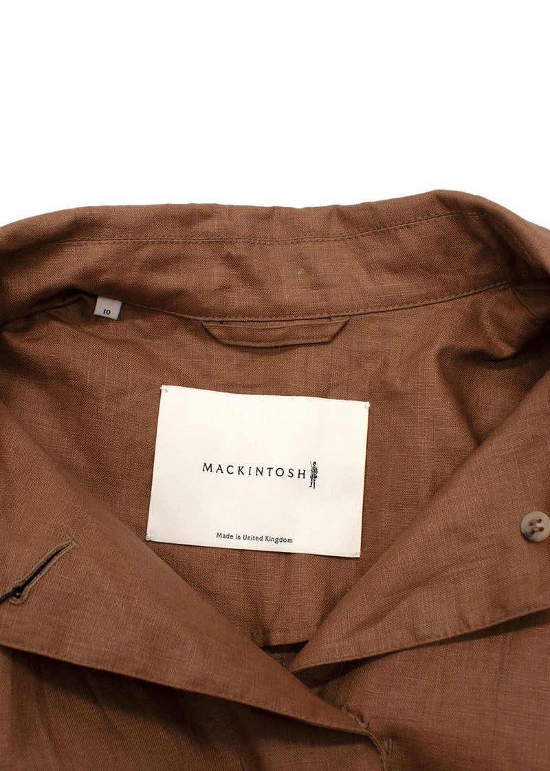 Mackintosh Long Lightweight Brown Trench Coat