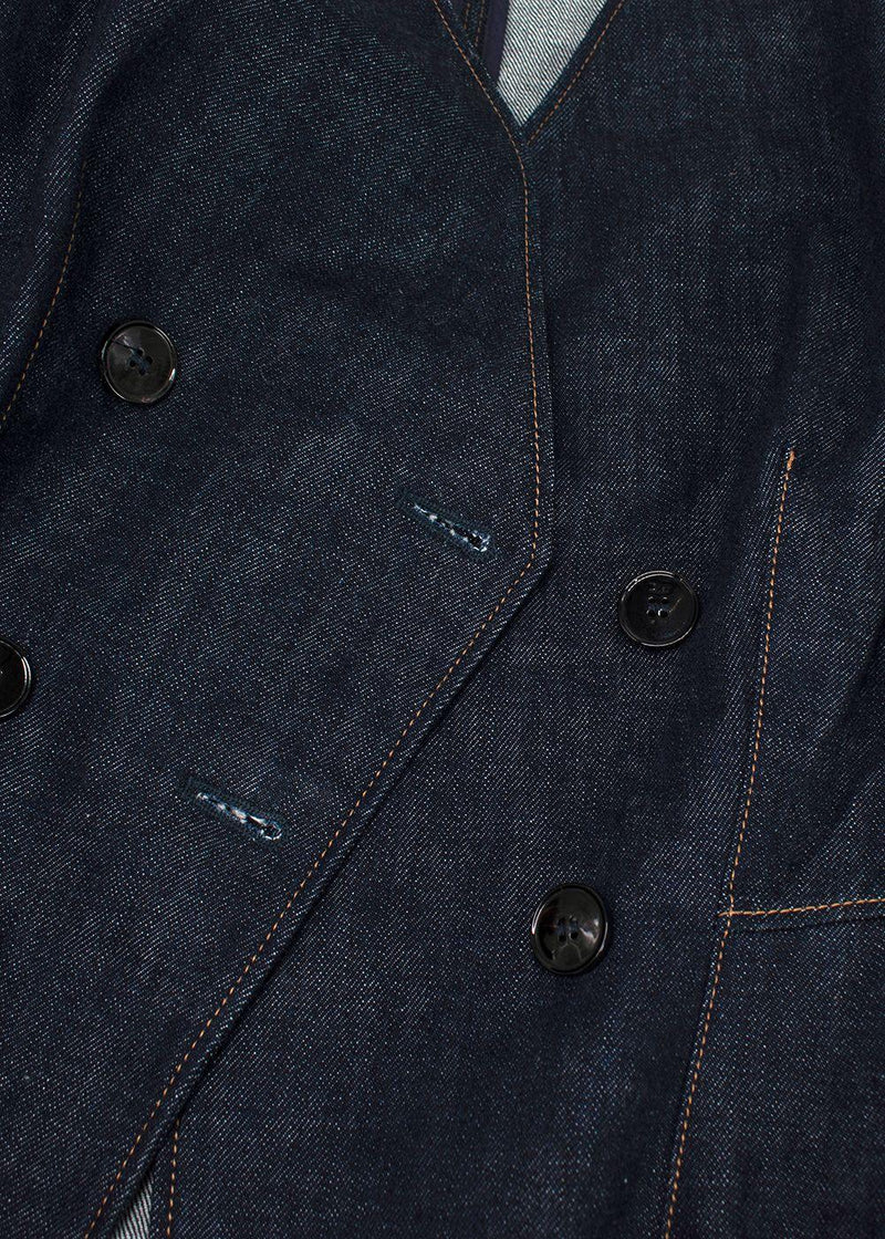 Dior Crystal Embroidered A-line Denim Dress