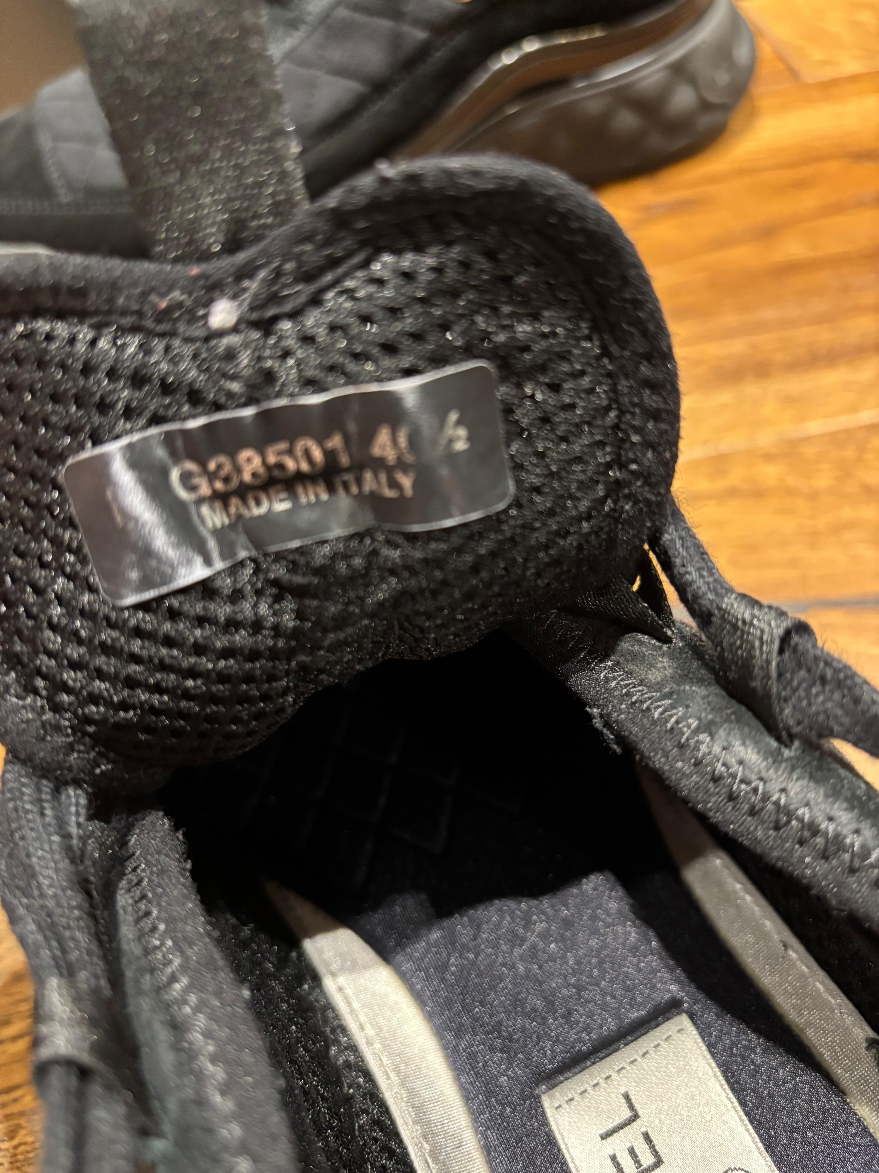 Chanel Black Fabric Trainers