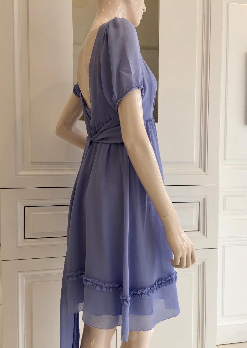 Blugirl Folies Lavender Blue Silk Dress