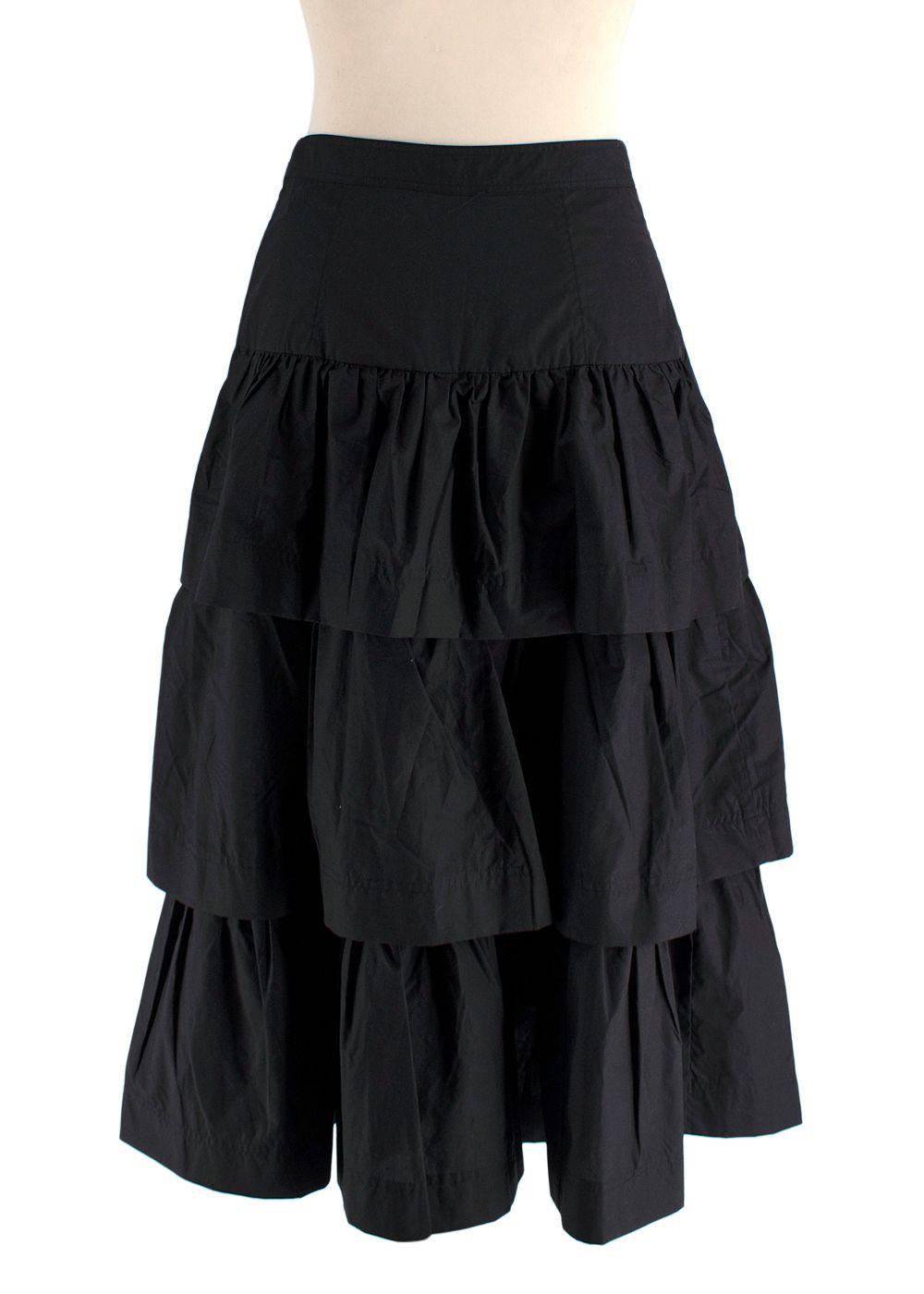 Ulla Johnson Winnie Tiered Cotton Midi Skirt