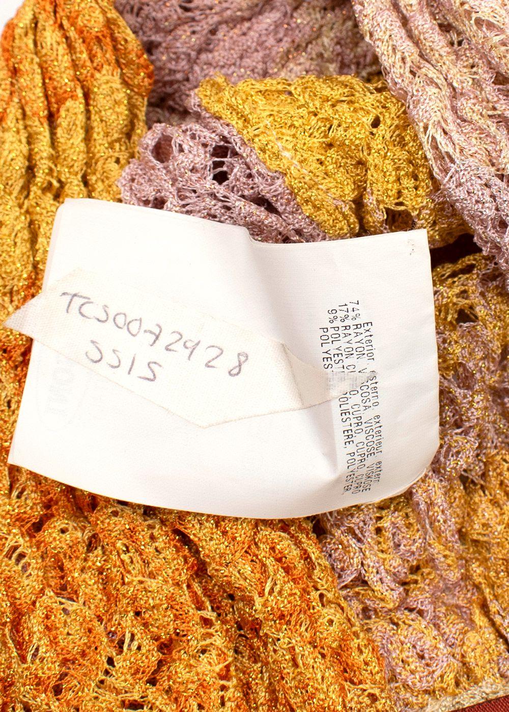 Missoni Yellow & Pink Metallic Knit Turban