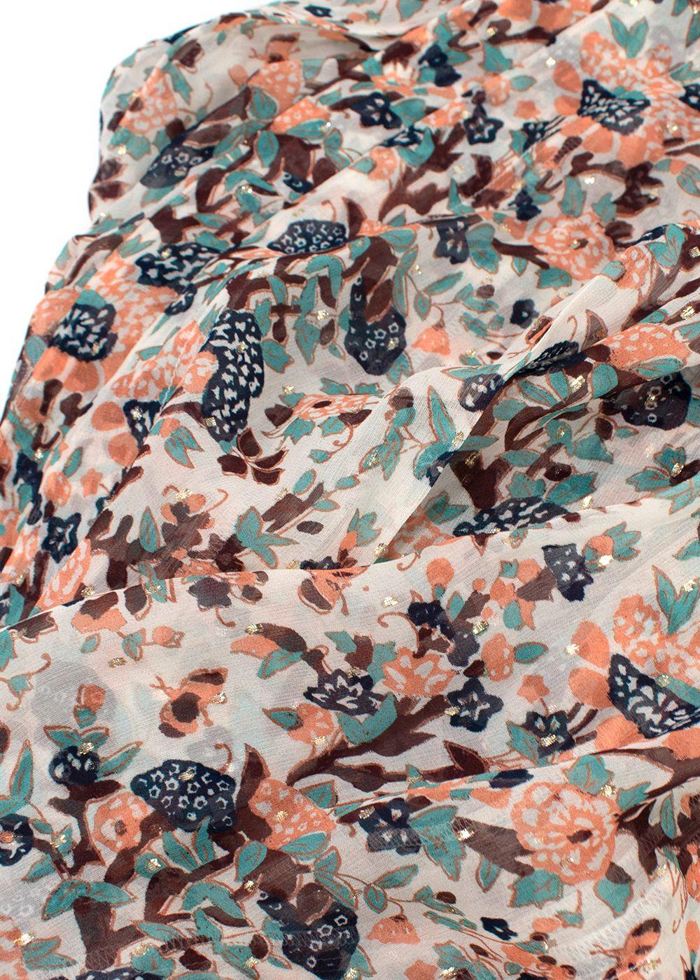 Ulla Johnson Floral Sheer Silk Blouse