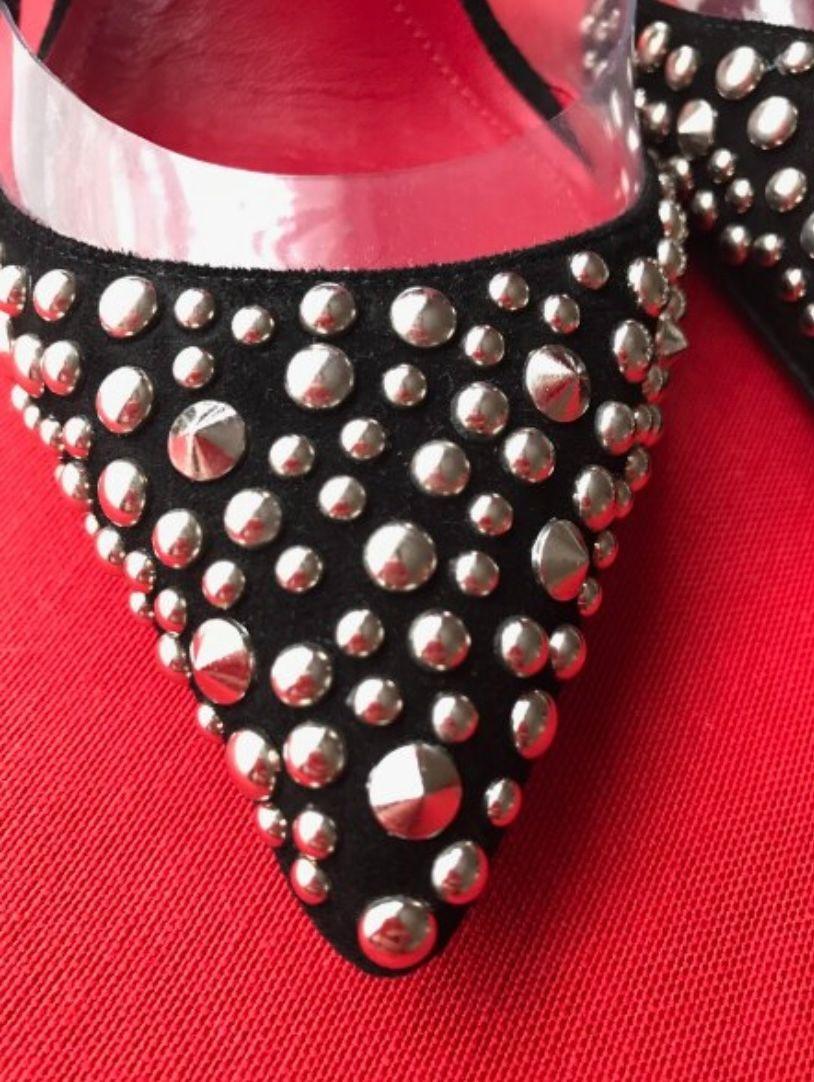 Suede Studded Pumps