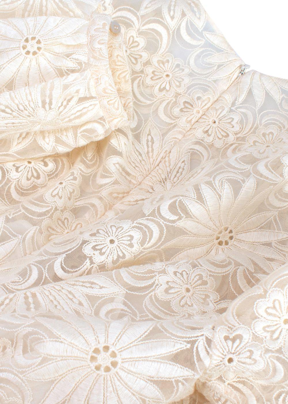 Ivory Floral Embroidered Playsuit