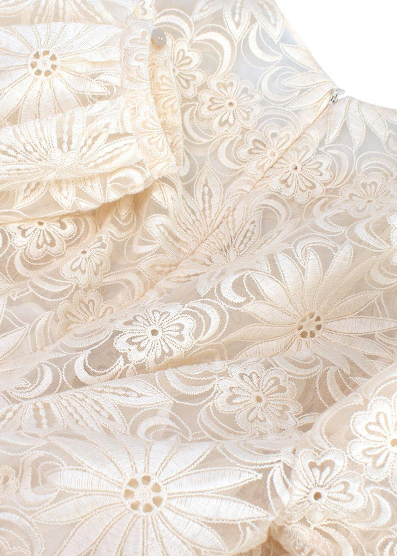 Ivory Floral Embroidered Playsuit