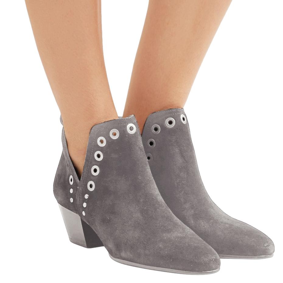 Sam Edelman Suede Eyelet Detail Rubin Boots