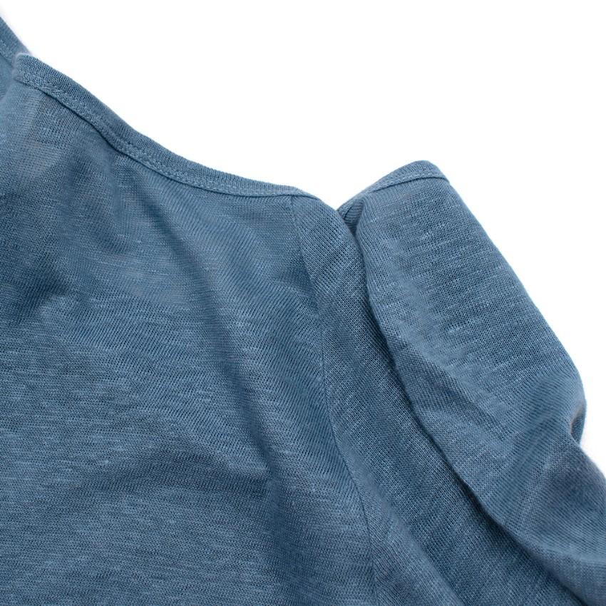 Paul & Joe Blue Elephant Print Linen Top