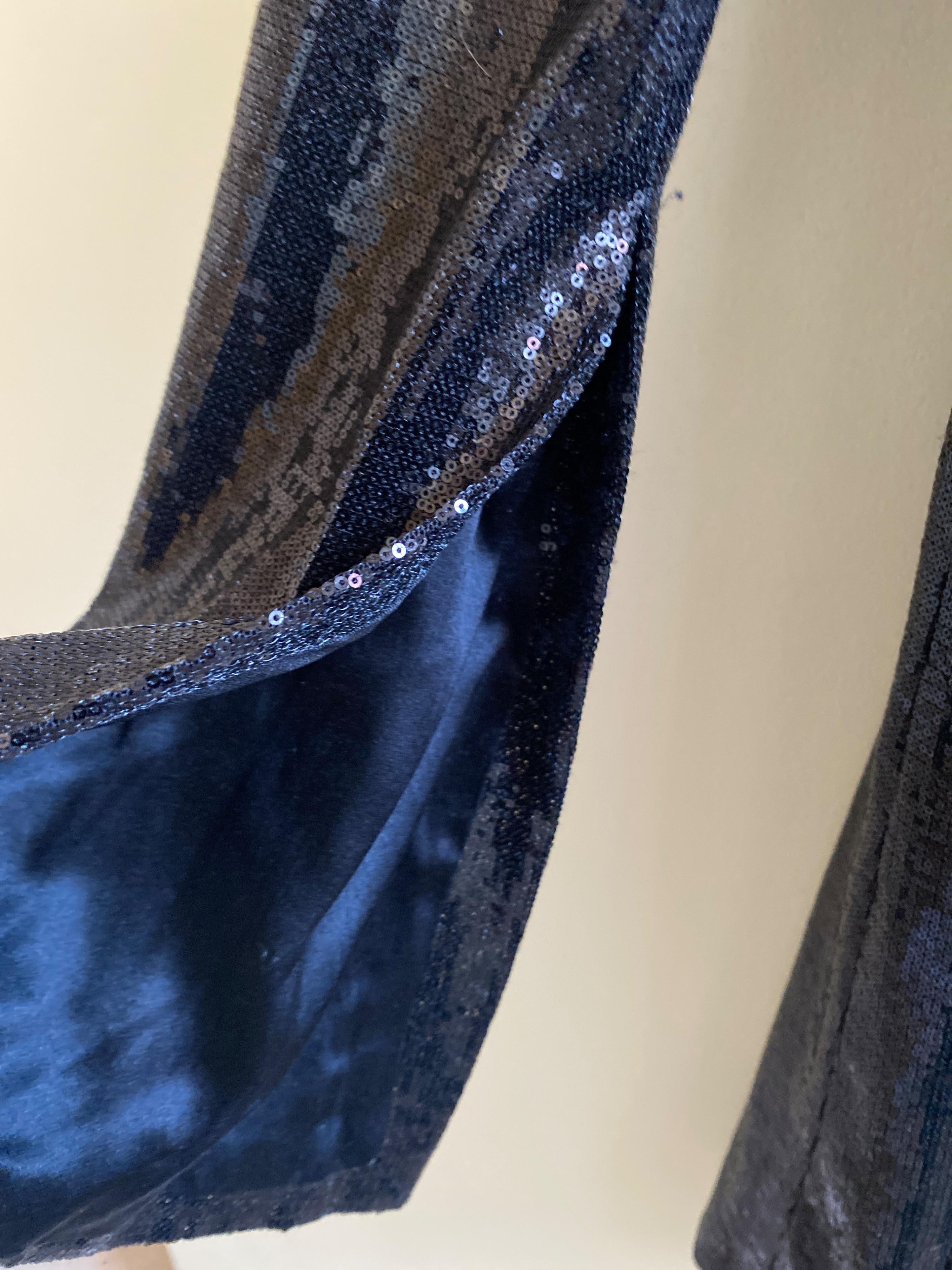Galvan Blue Sequin Mini Dress