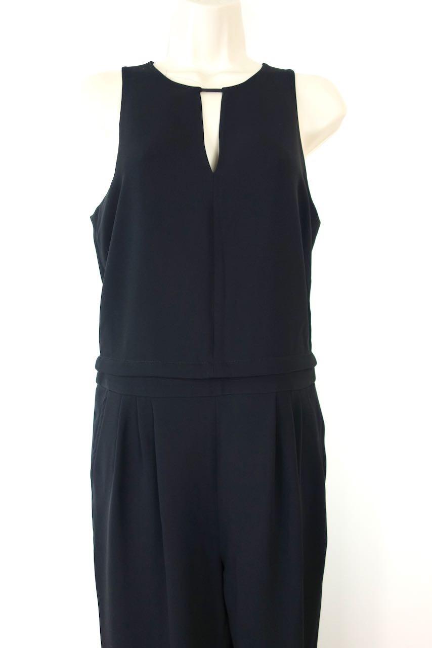 Black crepe keyhole jumpsuit