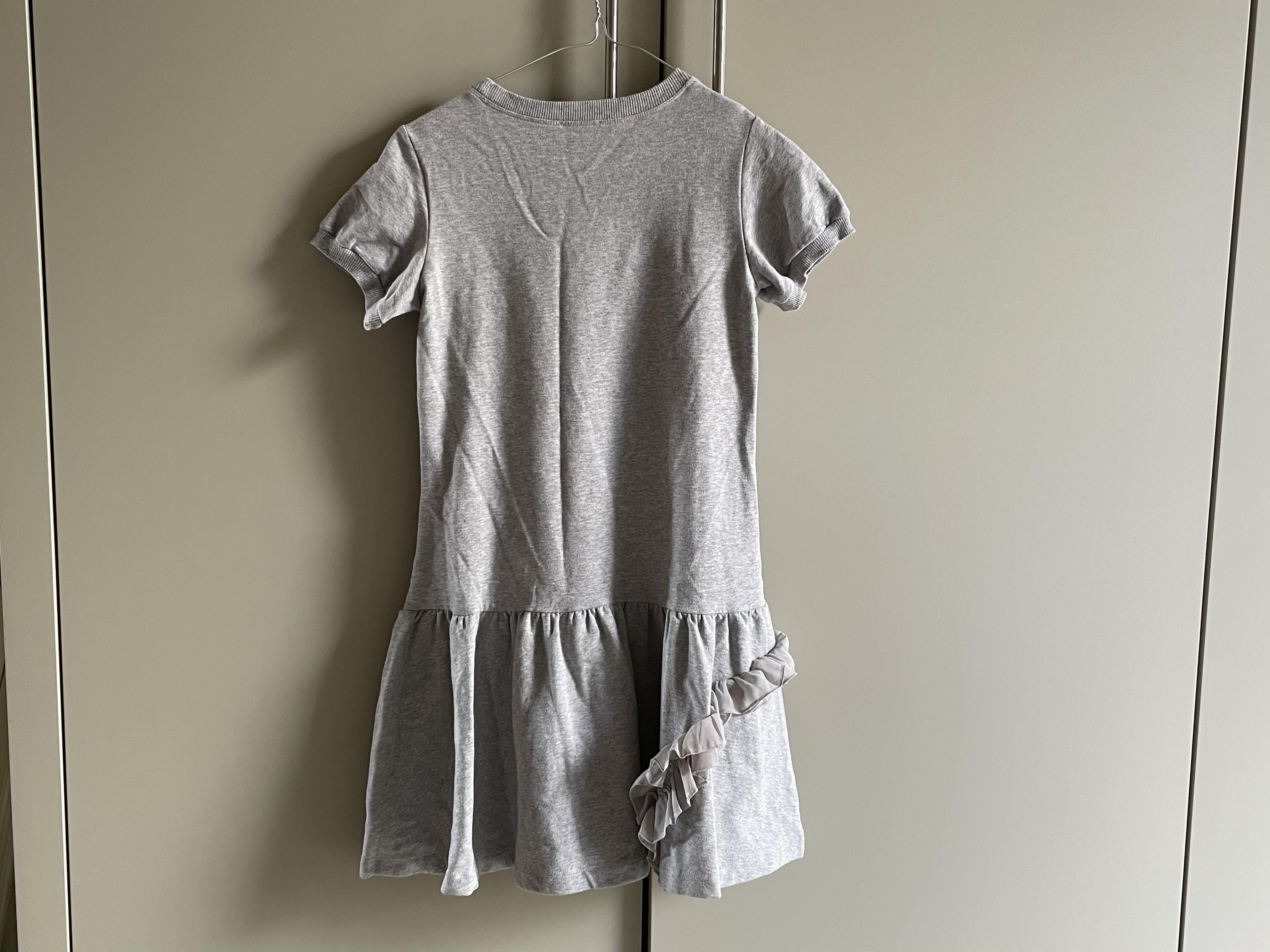 Monnalisa Grey Snow White Jersey Dress