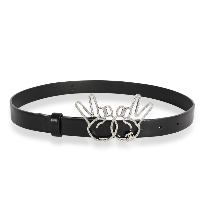 Chanel  Crystal Peace Sign Emoji Belt 65/26