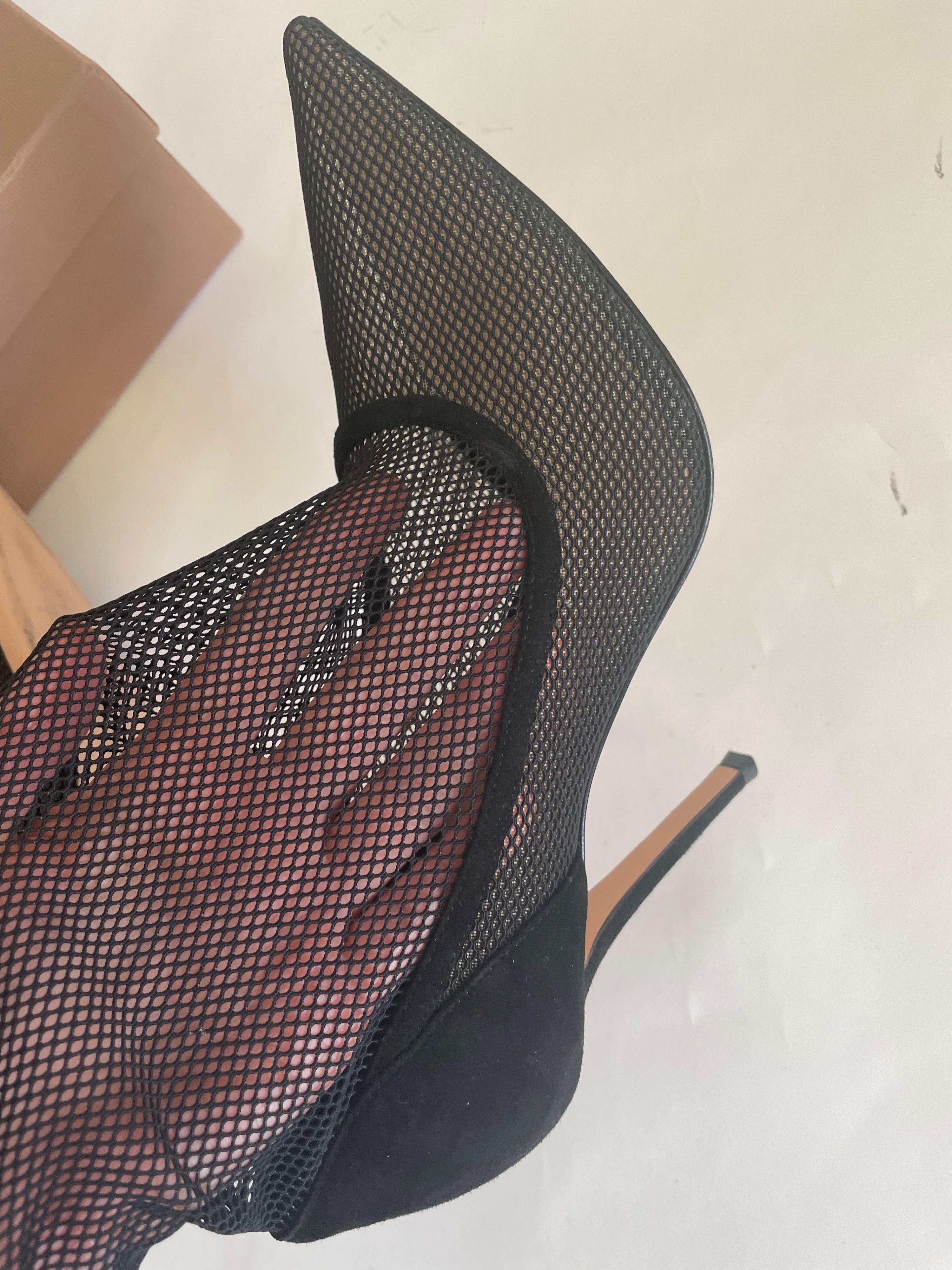 Erin Black Suede & Mesh Booties
